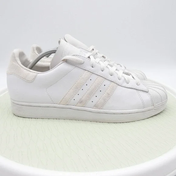 Adidas La Marque Aux 3 678208 Mens 12 Athletic Shoes White Leather Sneakers - Picture 3 of 11